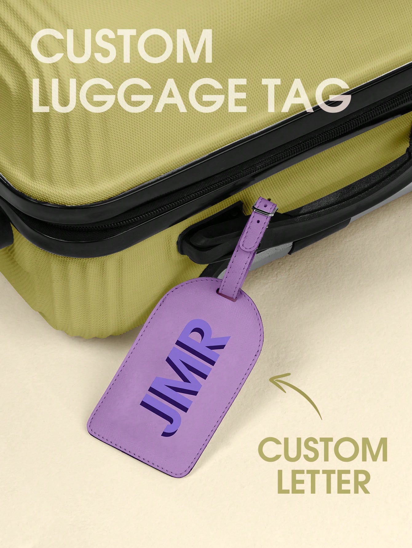 Men Accessories For Travel - Etichetta per Bagagli Personalizzata con Iniziale,