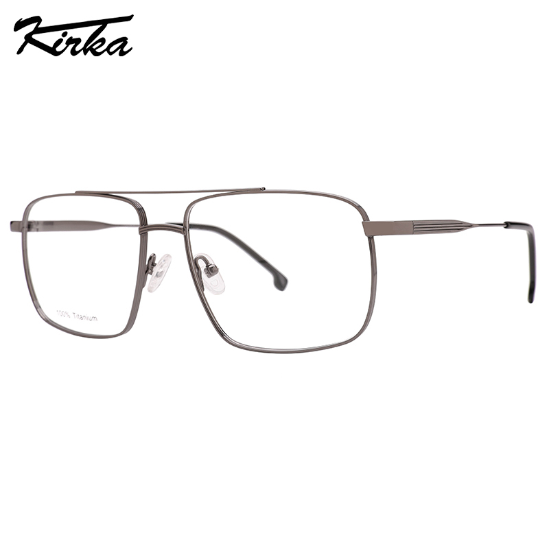 Men Accessories Tips - Kirka Maschio Titanio Rettangolo Oversize Doppio