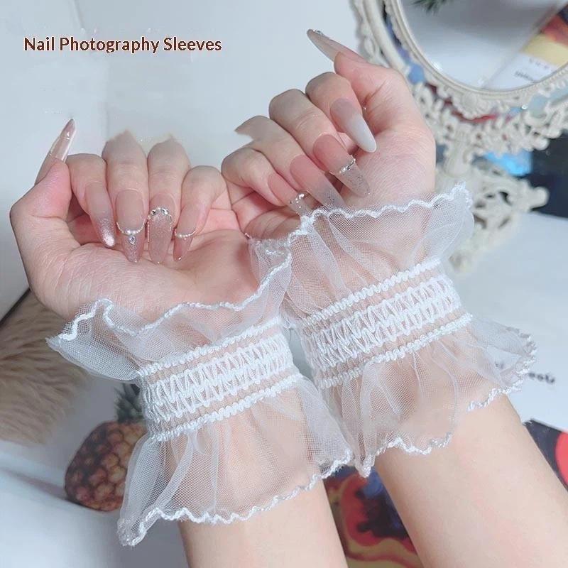 Men Accessories Tips - 1/2 Pezzi Guanti in Tulle Bianco