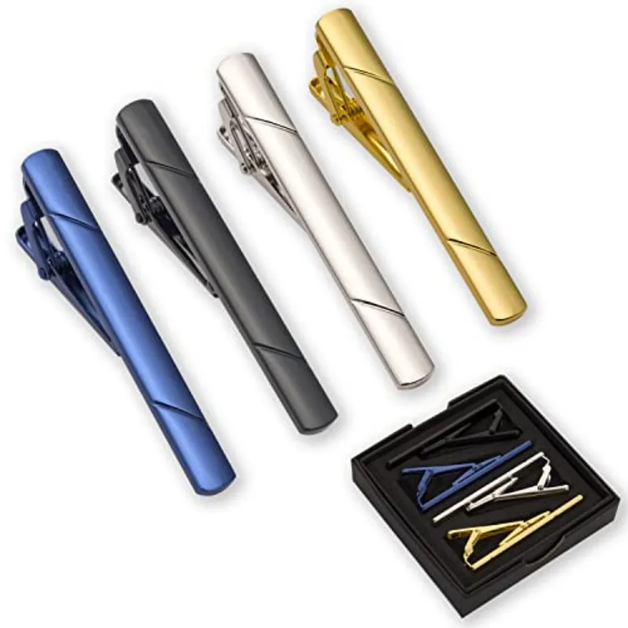 Men Accessories Gift - 4 fermagli per cravatta da uomo