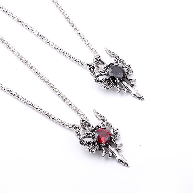 Collana con Croce a Doppio Dra - Men'S Accessories Jewelry recensione e prezzo