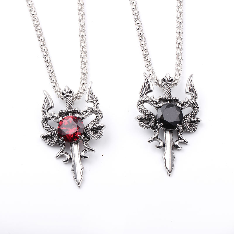 Collana con Croce a Doppio Dra - Men'S Accessories Jewelry recensione e prezzo