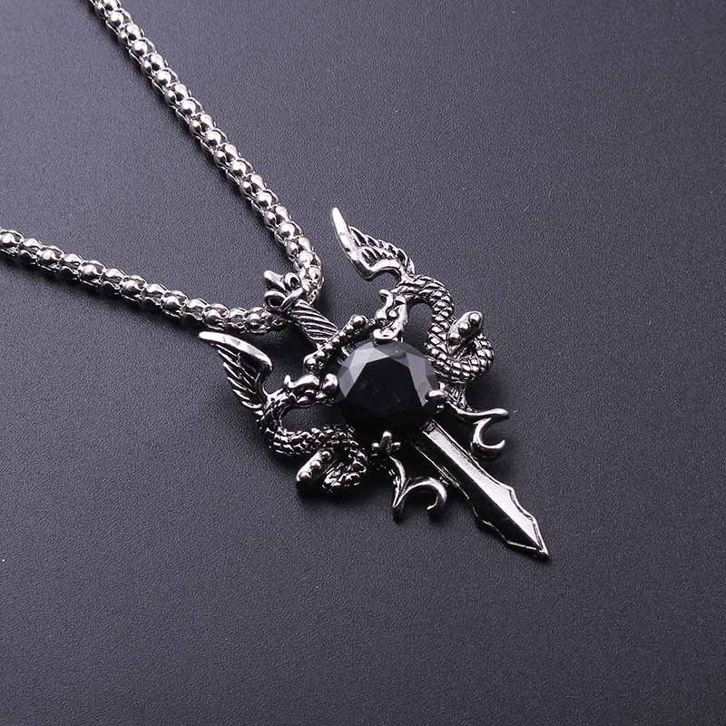 Collana con Croce a Doppio Dra - Men'S Accessories Jewelry recensione e prezzo